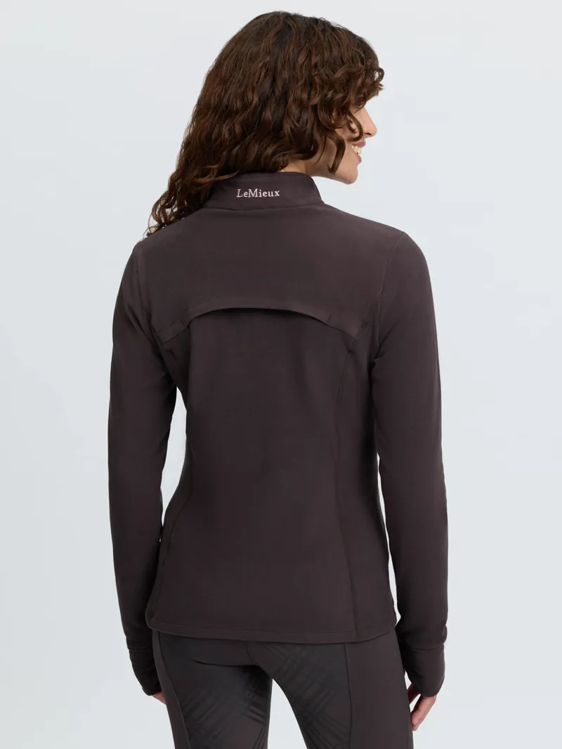 LeMieux Frances Quarter Zip Fleece in Cocoa-2