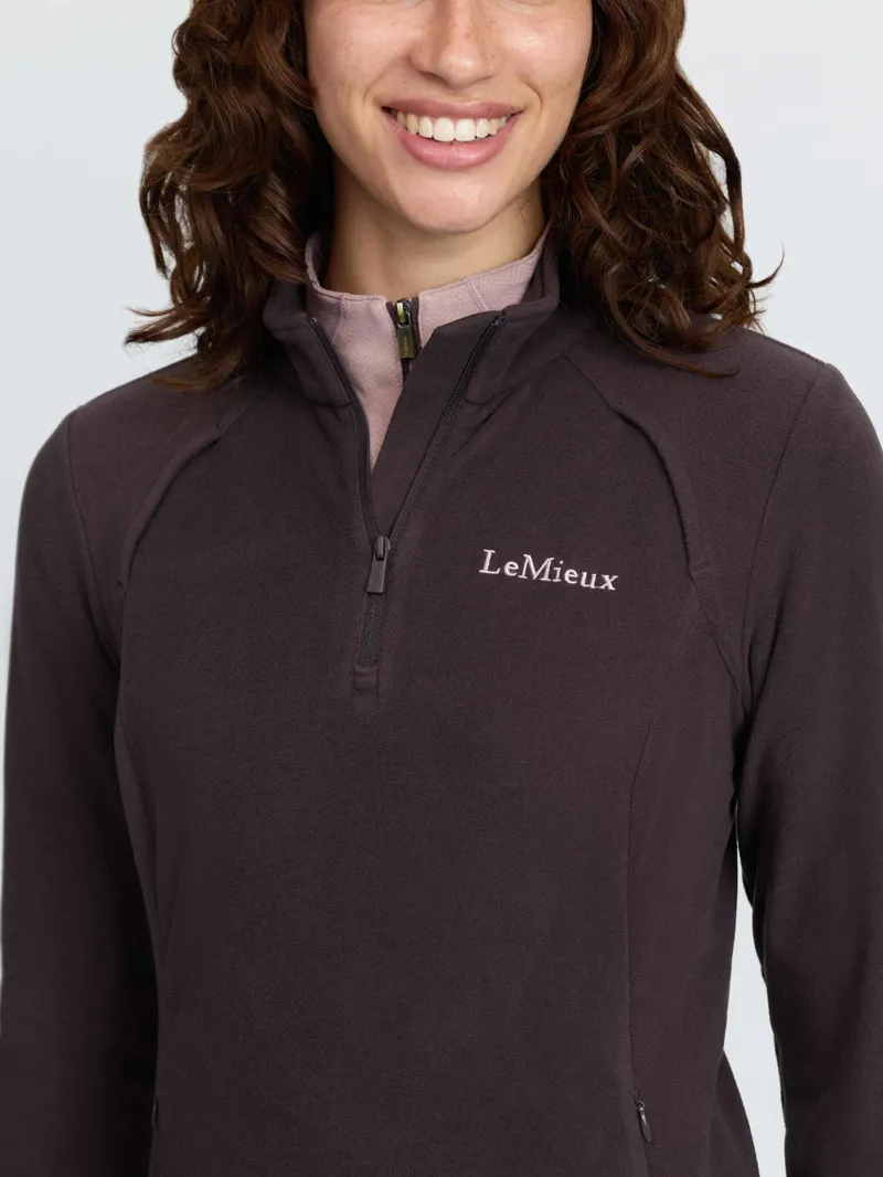LeMieux Frances Quarter Zip Fleece in Cocoa-3