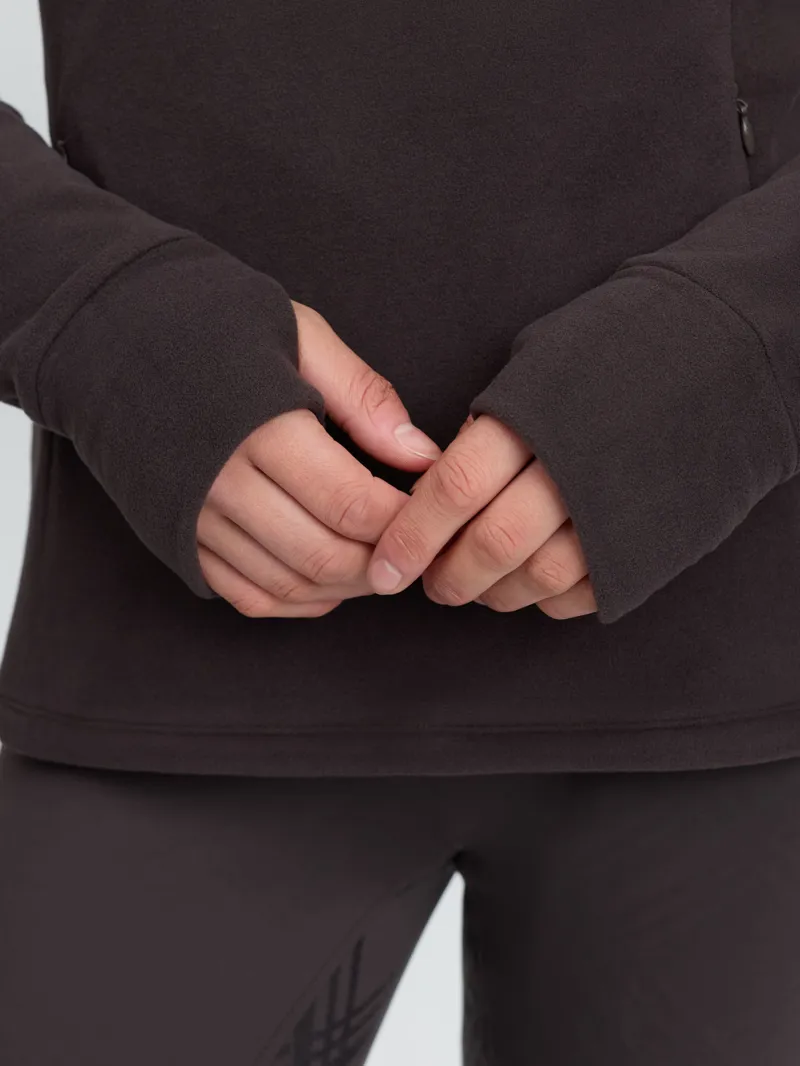 LeMieux Frances Quarter Zip Fleece in Cocoa-5