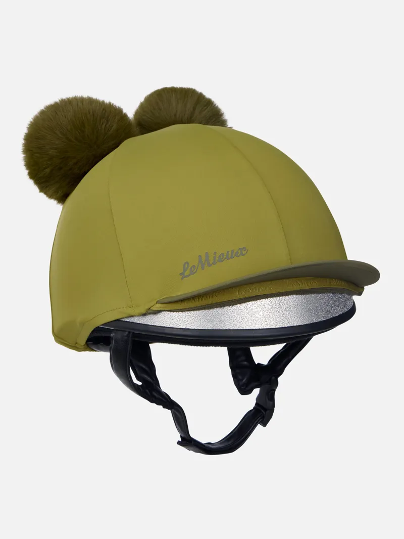 LeMieux Mini Double Pom Hat Silk in Gooseberry