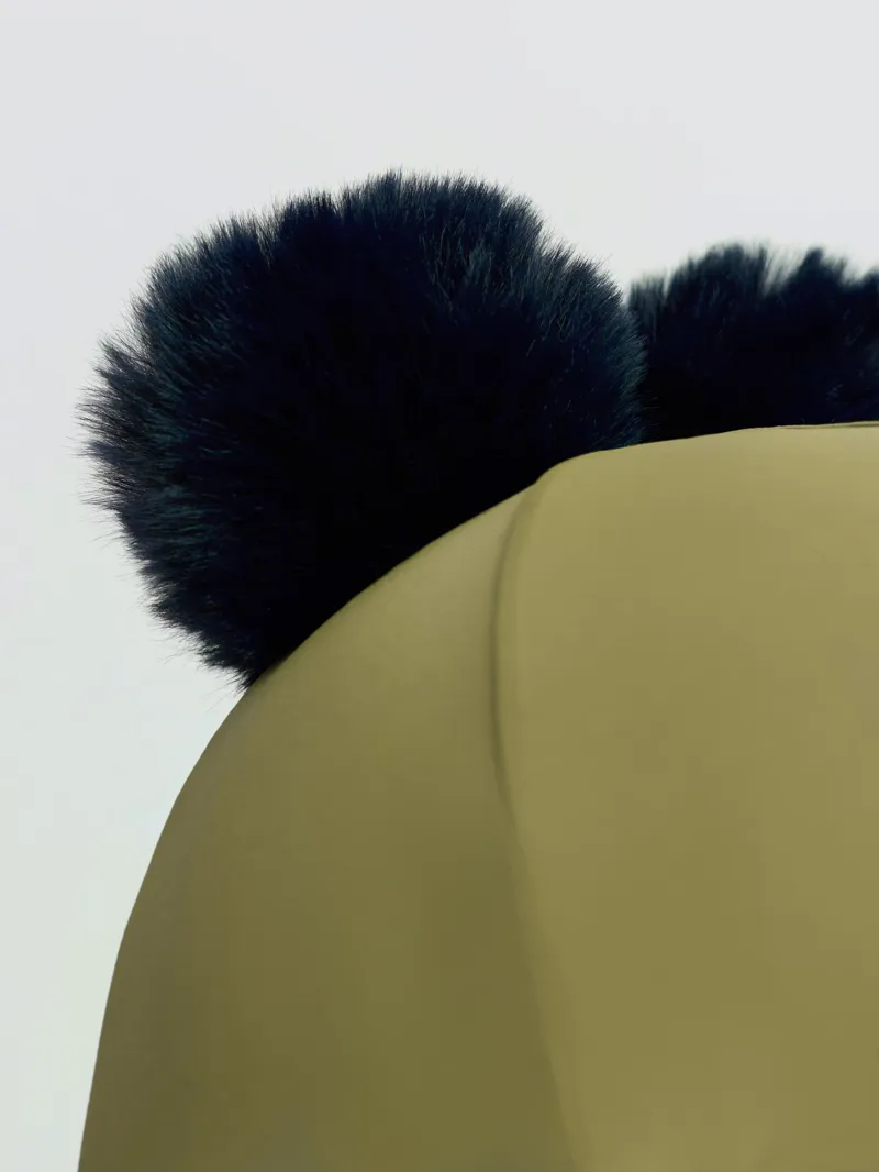 LeMieux Mini Double Pom Hat Silk in Gooseberry-4