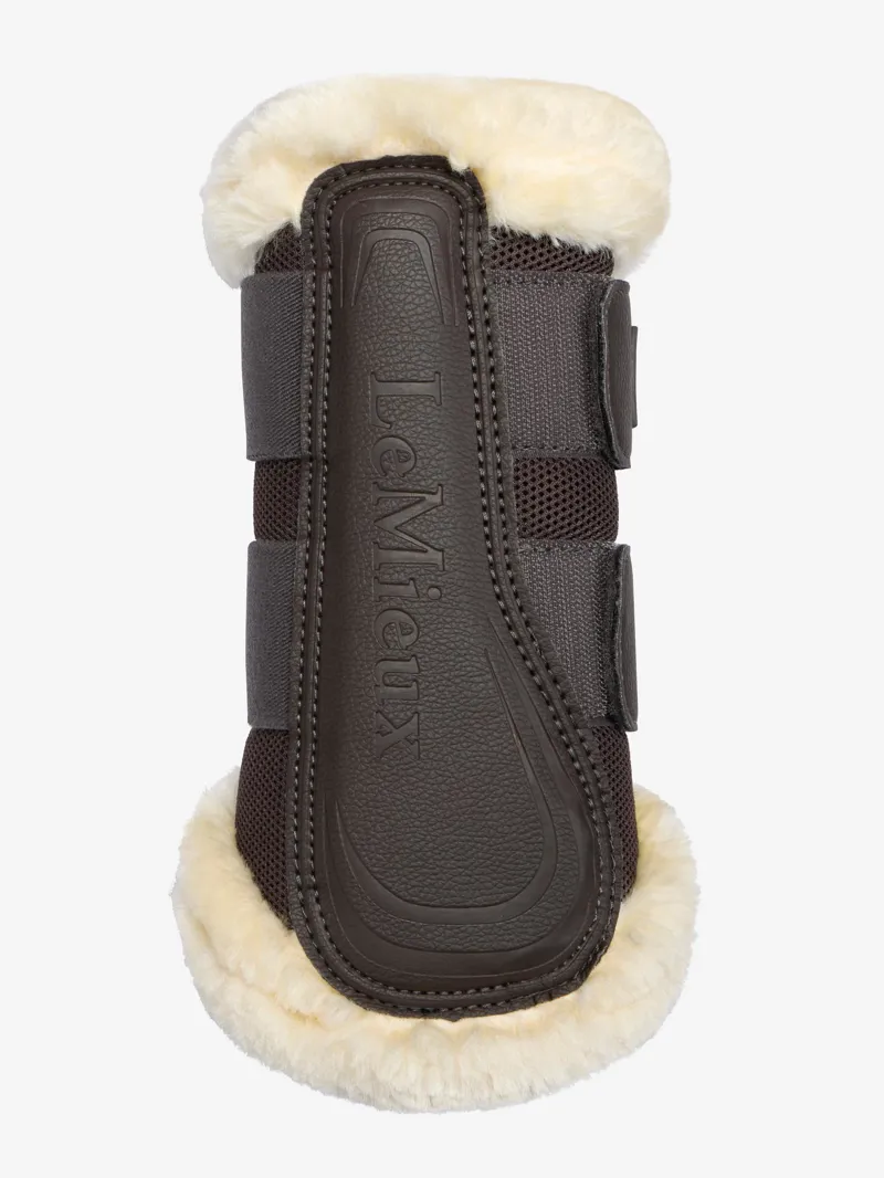 LeMieux Heritage Fleece Edged Brushing Boot Cocoa-2