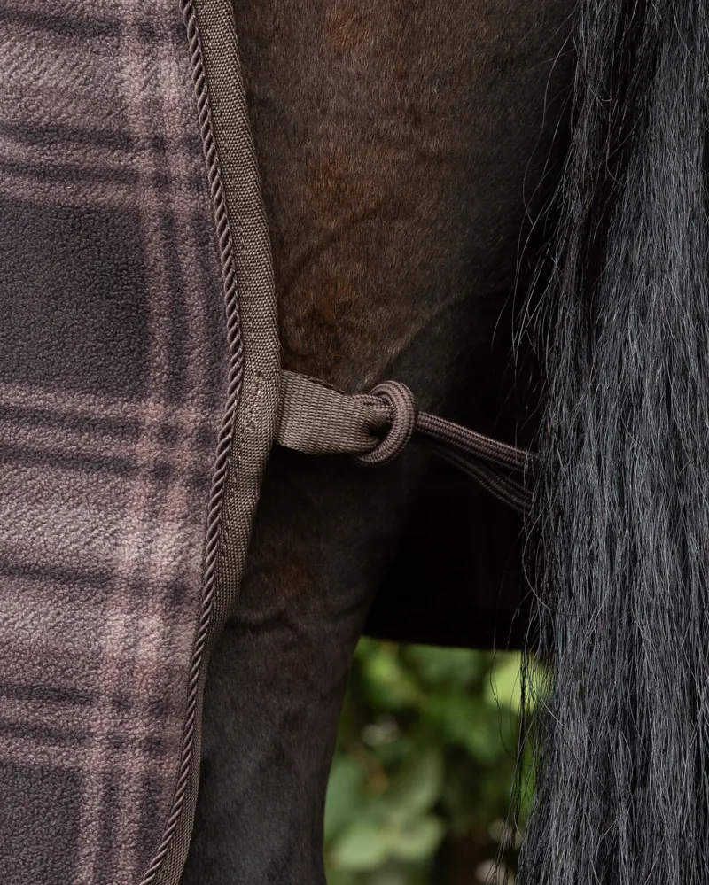 LeMieux Heritage Check Fleece Rug Cocoa-3