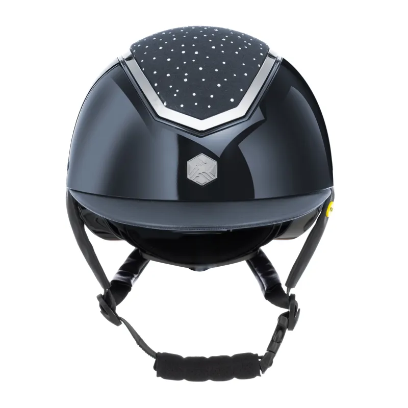 Charles Owen Kylo Crystal Navy Gloss/Silver With Mips-5