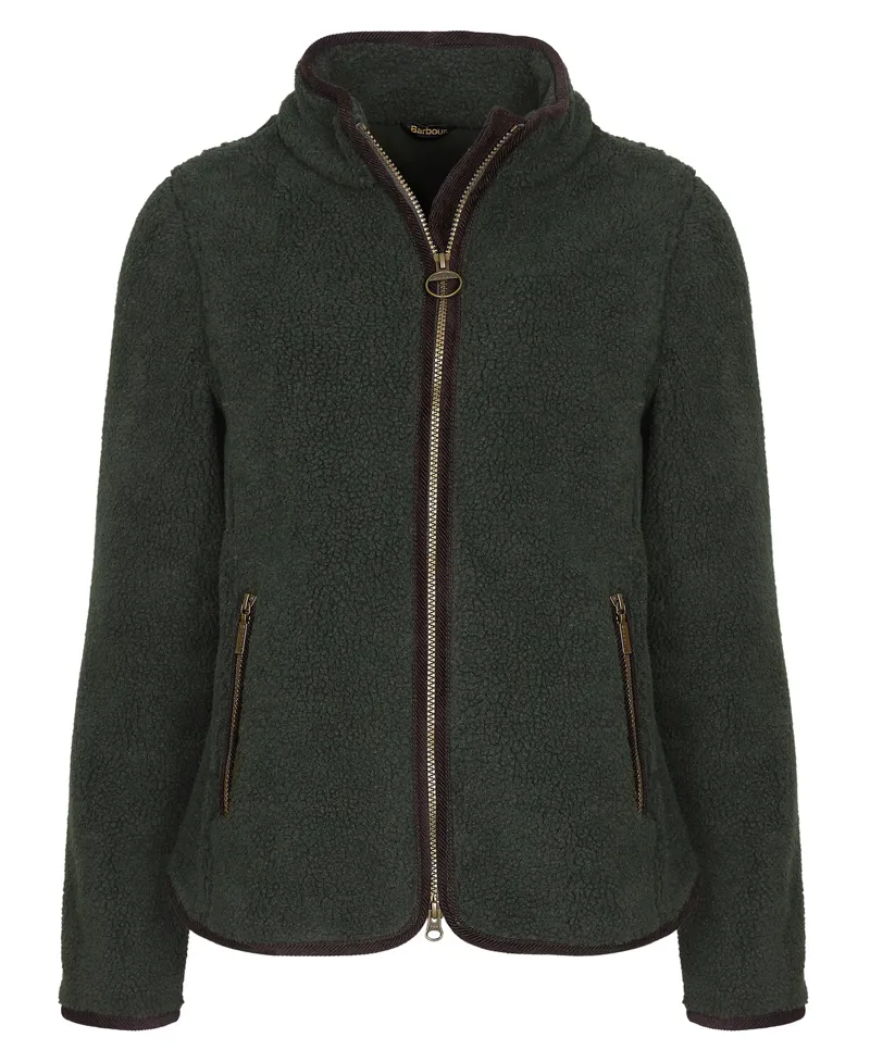 Barbour Ladies Lavenham Fleece Olive/Classic-1