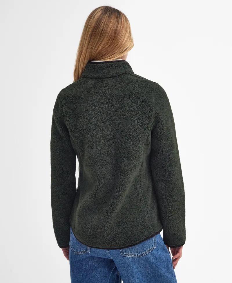 Barbour Ladies Lavenham Fleece Olive/Classic-2