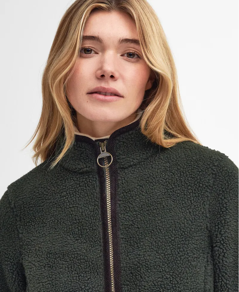 Barbour Ladies Lavenham Fleece Olive/Classic-3