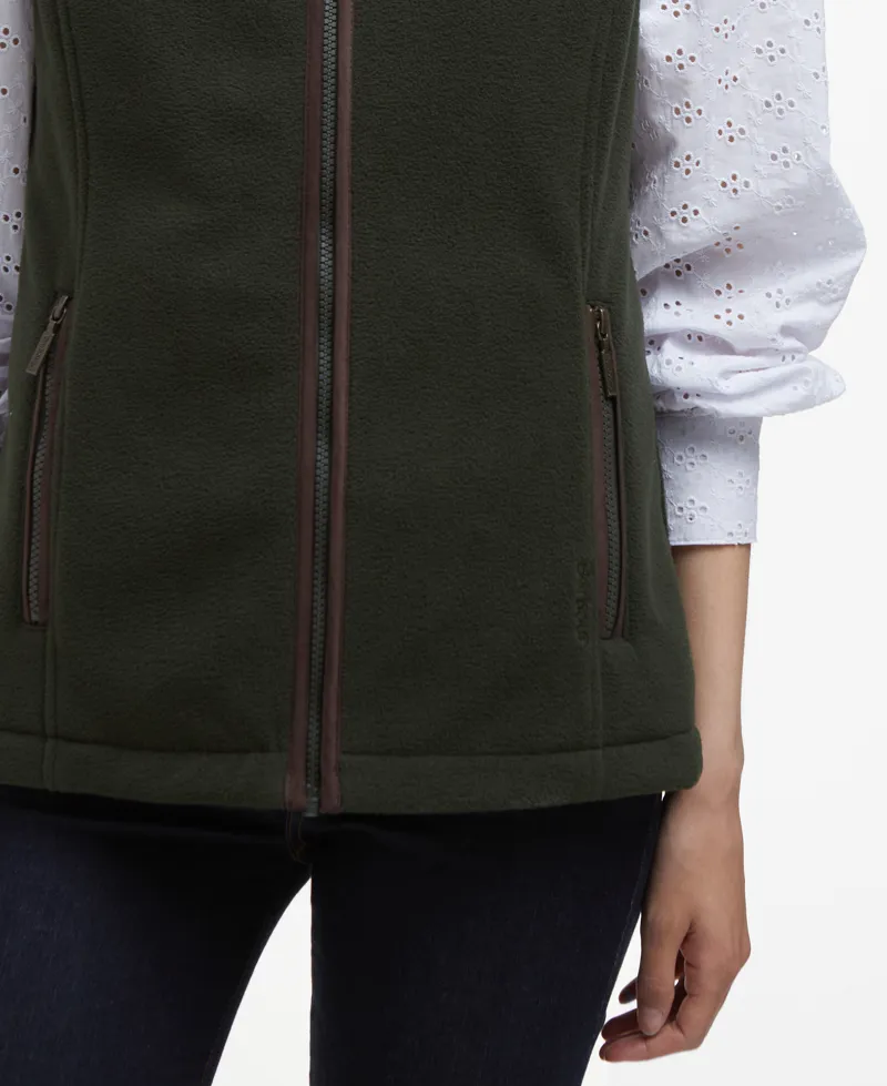 Barbour Ladies Country Colton Fleece Gilet Sage-2