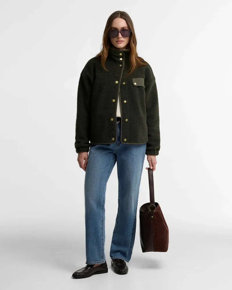 Barbour Mabel Fleece Olive-1