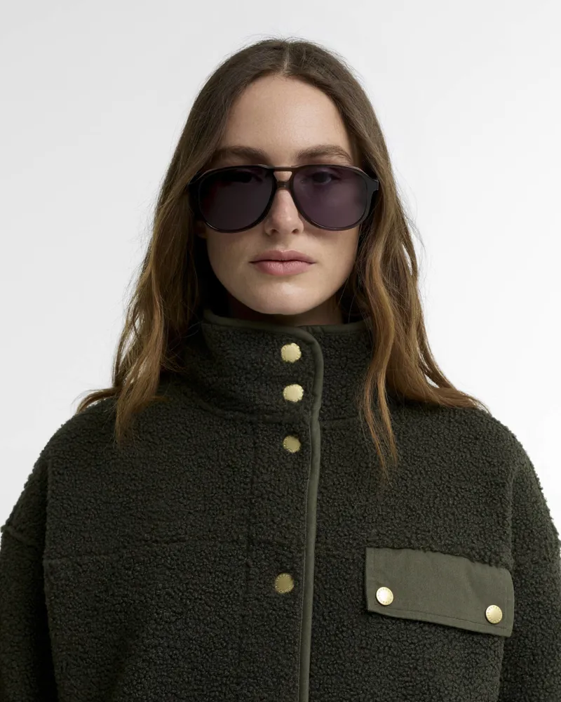 Barbour Mabel Fleece Olive-3