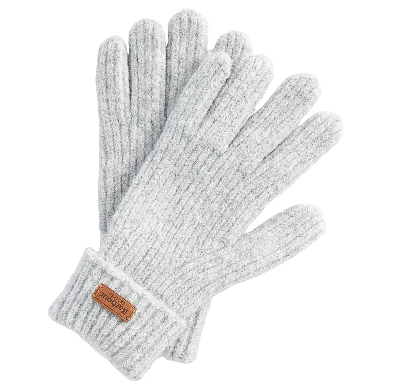 Barbour Ladies Pendle Gloves Light Grey