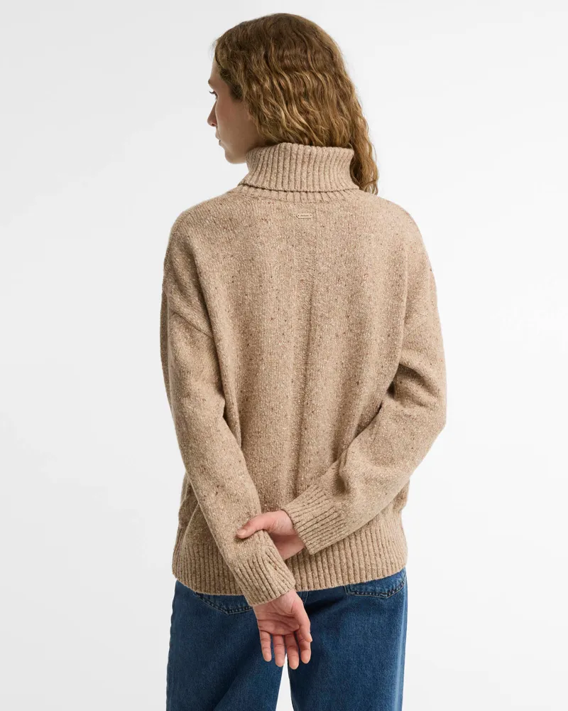 Barbour Stanford Fleck Rollneck Wool Jumper in Warm Trench-2