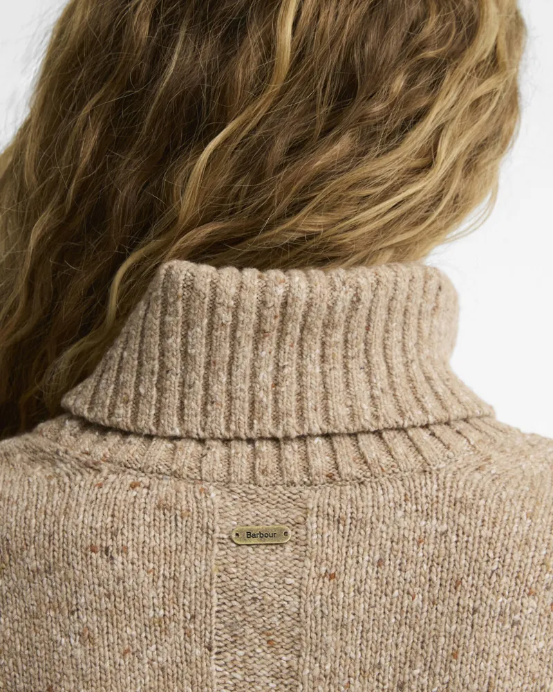 Barbour Stanford Fleck Rollneck Wool Jumper in Warm Trench-4