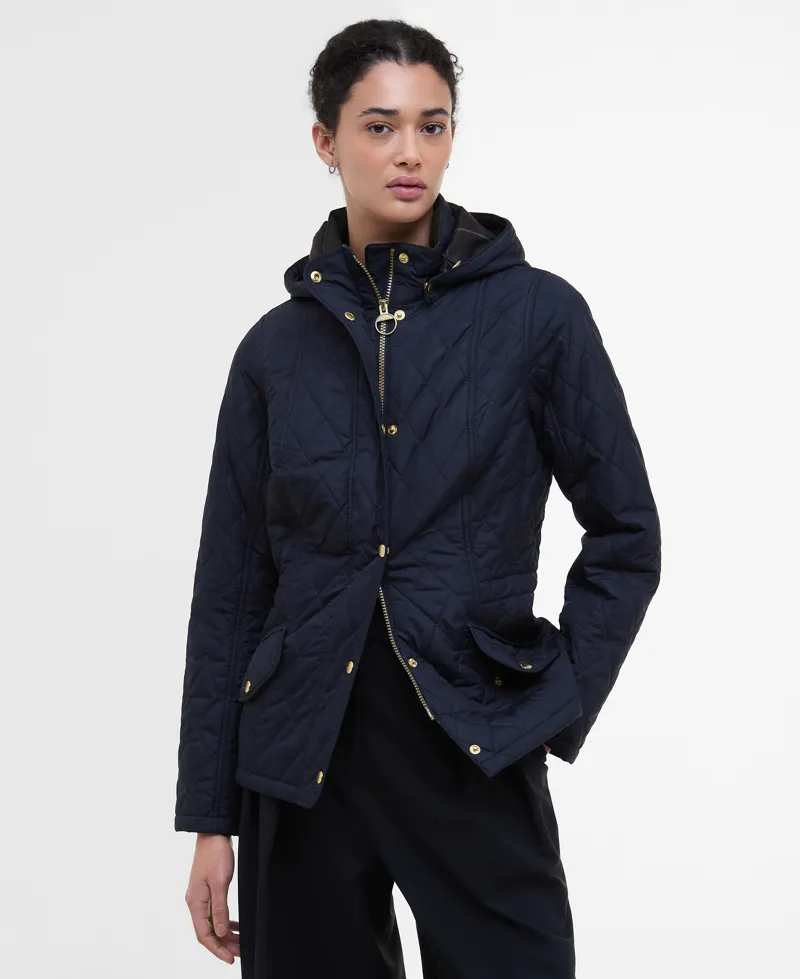 Barbour Womens Millfire Quilted Jacket Navy