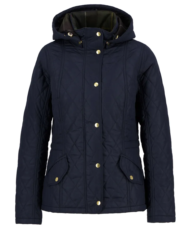 Barbour Womens Millfire Quilted Jacket Navy-5