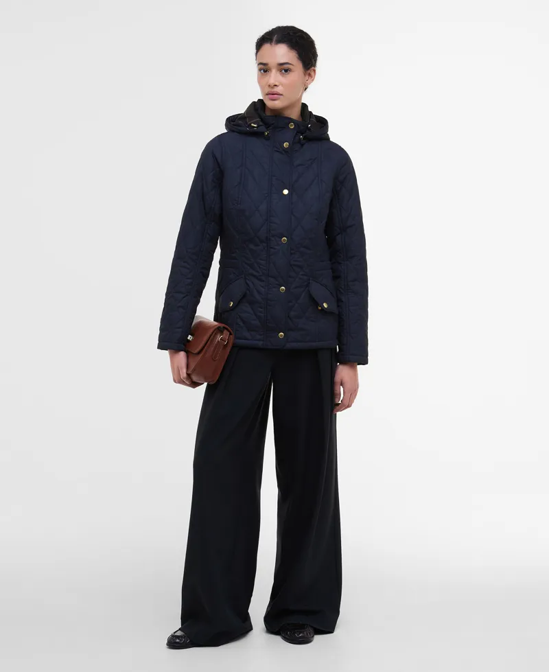 Barbour Womens Millfire Quilted Jacket Navy-1