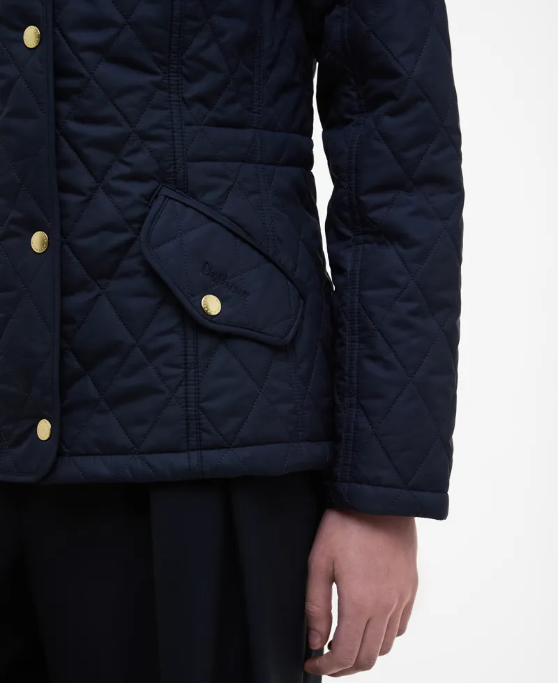 Barbour Womens Millfire Quilted Jacket Navy-3