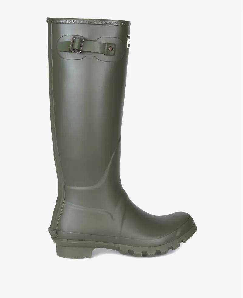 Barbour Bede Wellington Boot Womens In Olive Green-1