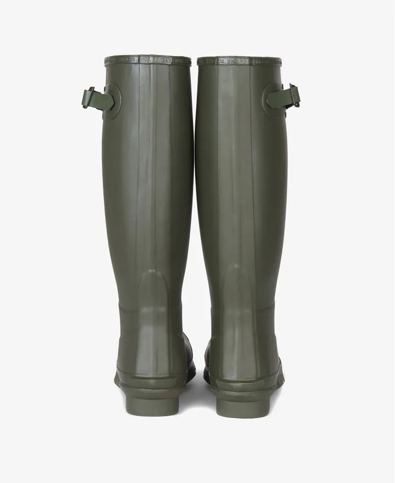 Barbour Bede Wellington Boot Womens In Olive Green-3