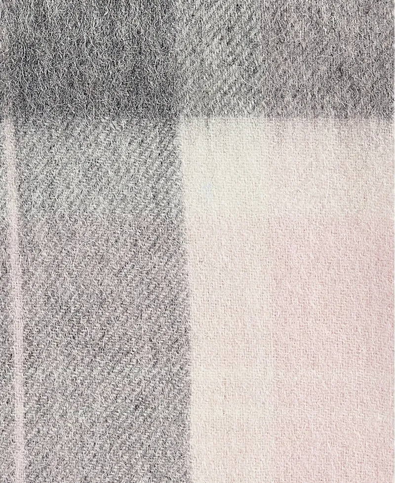 Barbour Ladies Tartan Scarf Pink/Grey Tartan-3