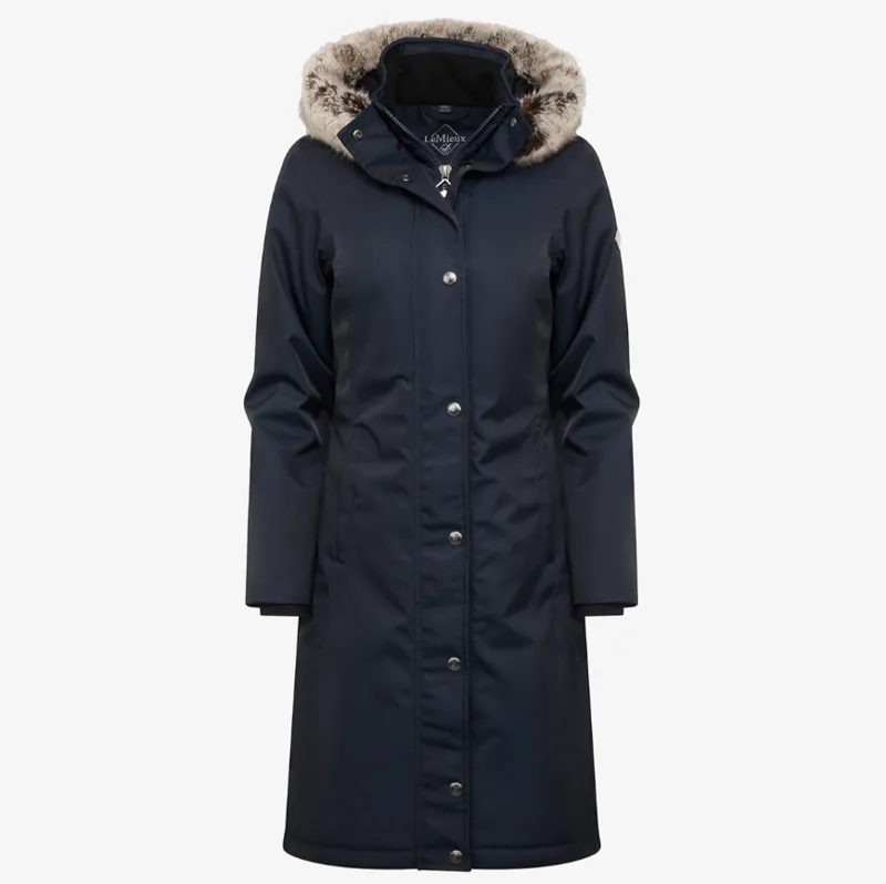 LeMieux Young Rider Long Waterproof Riding Coat Navy