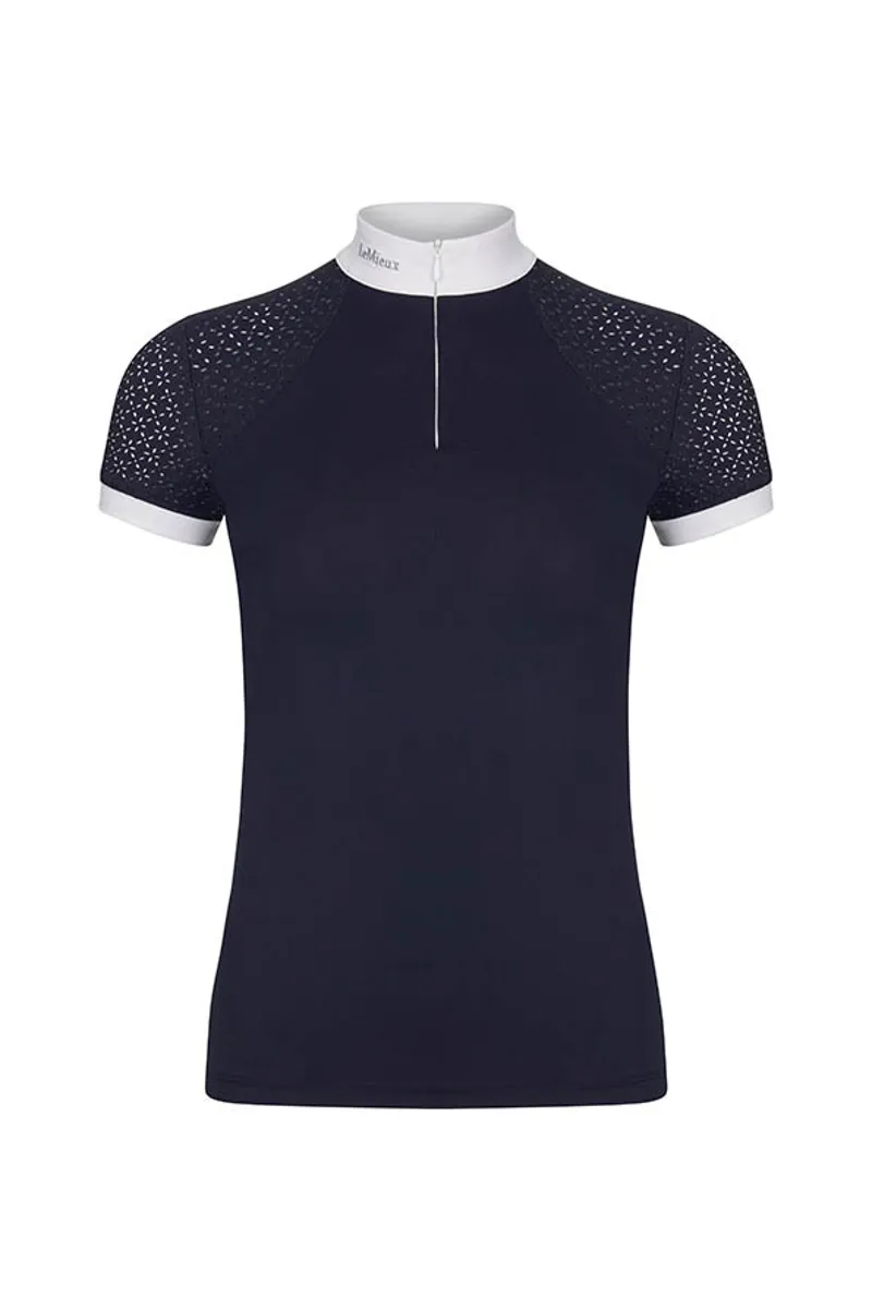 Le Mieux Olivia Short Sleeve Show Shirt Navy-1