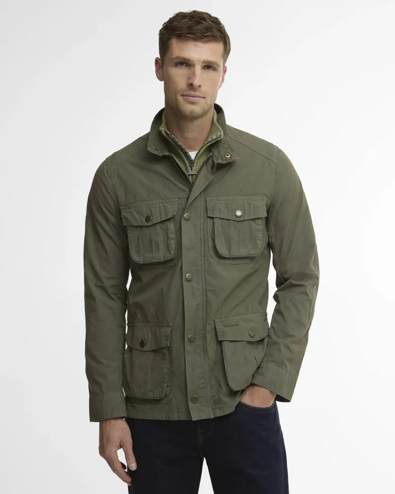  Barbour Mens Corbridge Utility Jacket in Dusty Olive-6