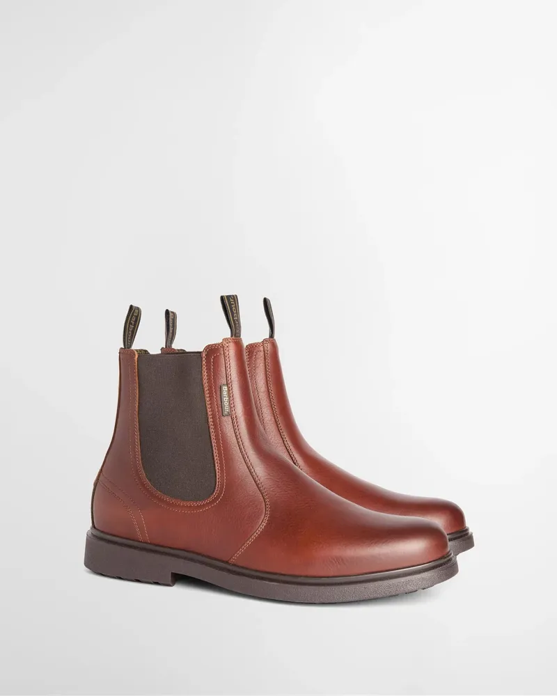  Barbour Hale Chelsea Boots in Chestnut Brown-4