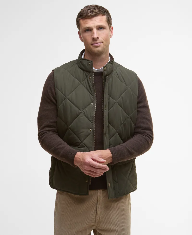 Barbour Mens Winter Lowerdale Gilet Dark Olive
