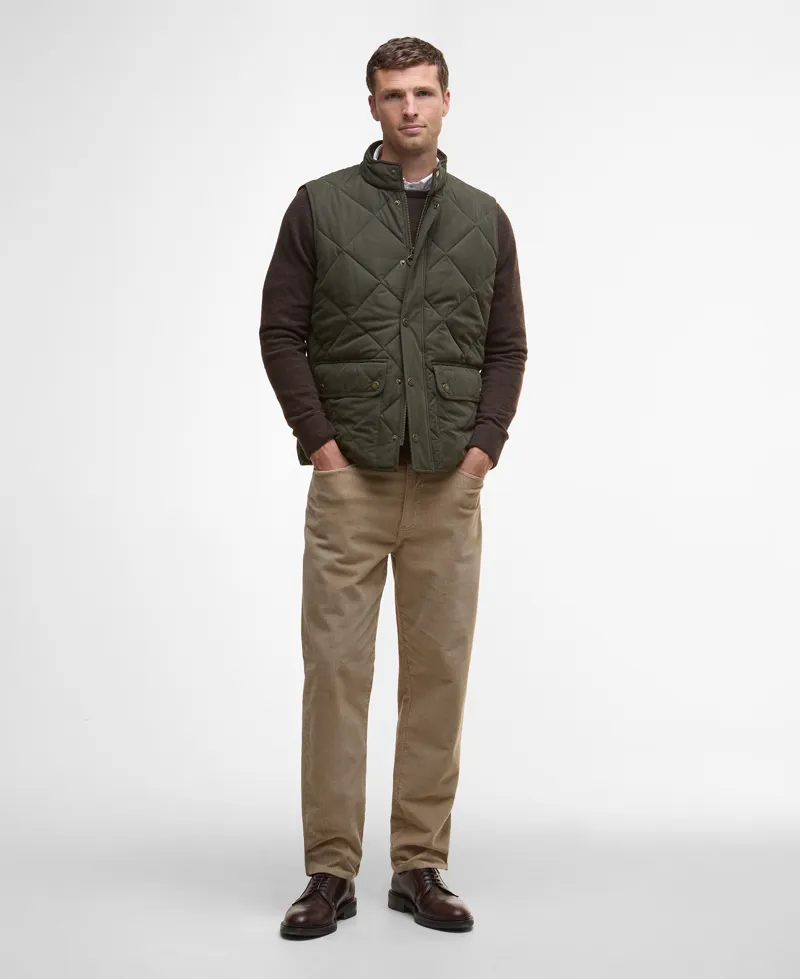 Barbour Mens Winter Lowerdale Gilet Dark Olive-2