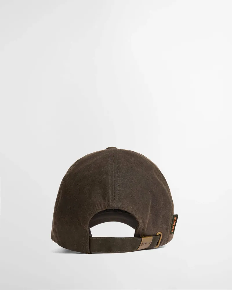 Barbour Waxed Cotton Sports Cap Olive-2