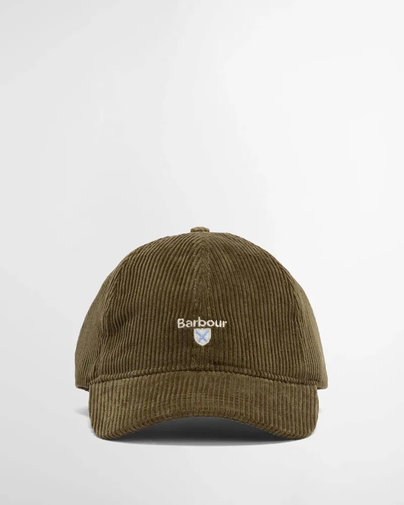 Barbour Preston Cotton Cord Cap in Olive-1