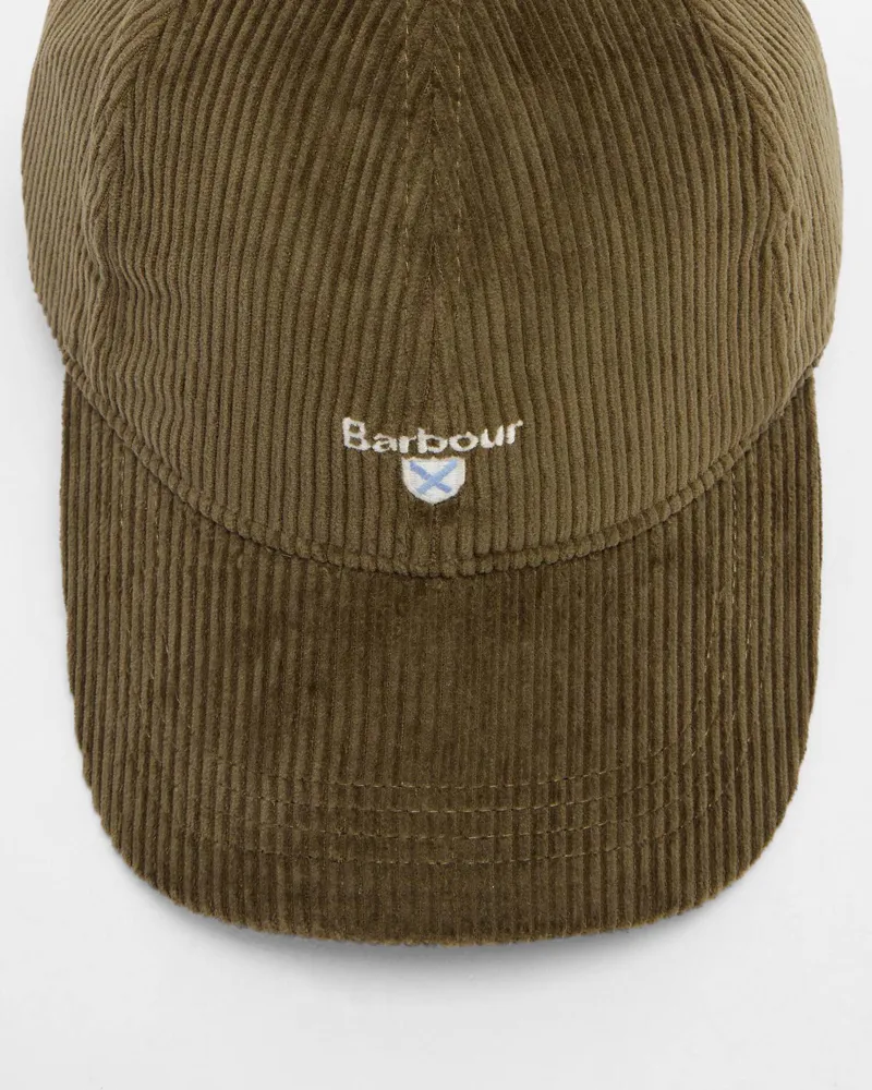 Barbour Preston Cotton Cord Cap in Olive-4