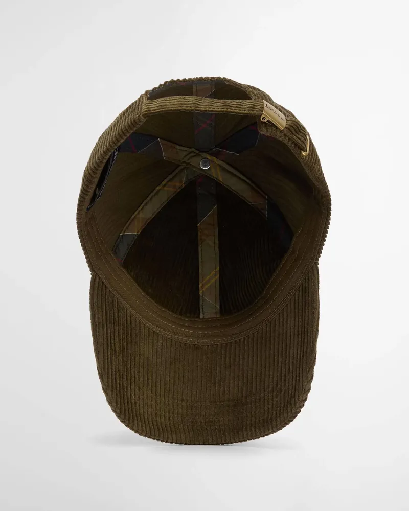 Barbour Preston Cotton Cord Cap in Olive-5