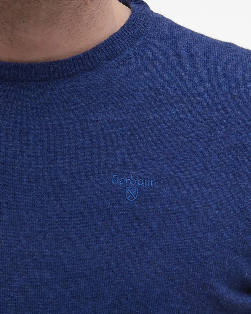 Barbour Essential Lambswool Crew Neck Jumper Deep Blue-4
