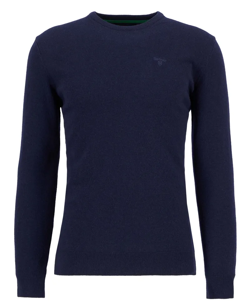 Barbour Essential Lambswool Crew Neck Jumper Navy