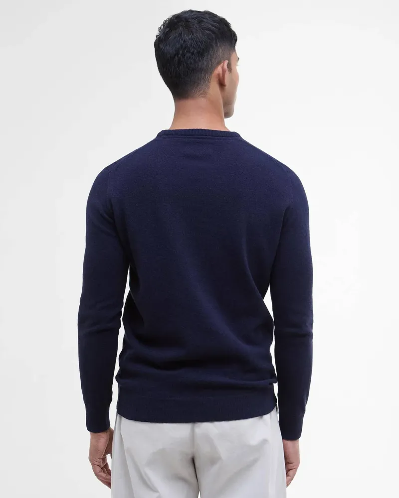 Barbour Essential Lambswool Crew Neck Jumper Navy-2