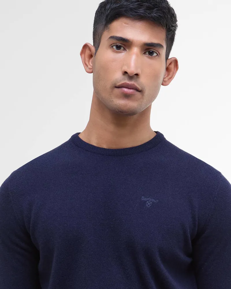 Barbour Essential Lambswool Crew Neck Jumper Navy-3