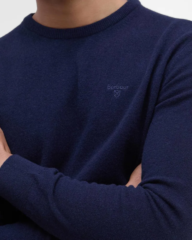 Barbour Essential Lambswool Crew Neck Jumper Navy-4