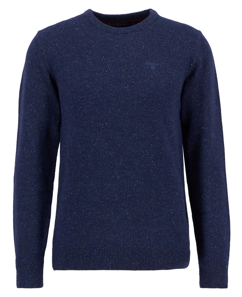 Barbour Men's Essential Tisbury Crew-Neck Jumper Deep Blue