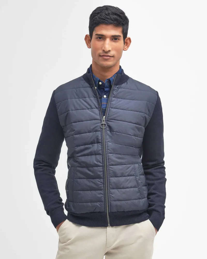 Barbour Men's Essential Carn Baffle Quilted Gilet Jumper Navy-6