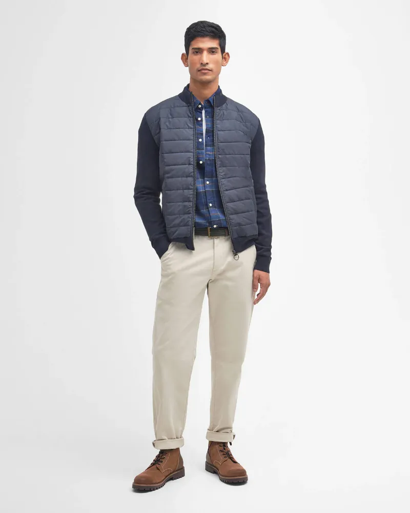 Barbour Men's Essential Carn Baffle Quilted Gilet Jumper Navy-1