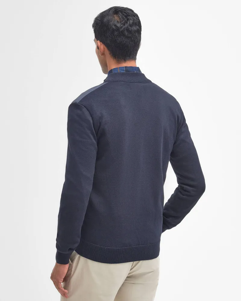 Barbour Men's Essential Carn Baffle Quilted Gilet Jumper Navy-2