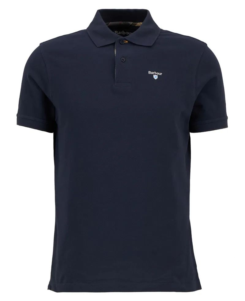  Barbour Men's Tartan Piqué Polo Shirt in New Navy-5