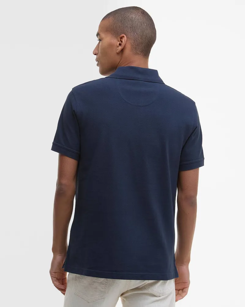  Barbour Men's Tartan Piqué Polo Shirt in New Navy-2
