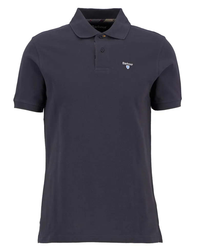  Barbour Men's Tartan Piqué Polo Shirt in Navy Dress-5