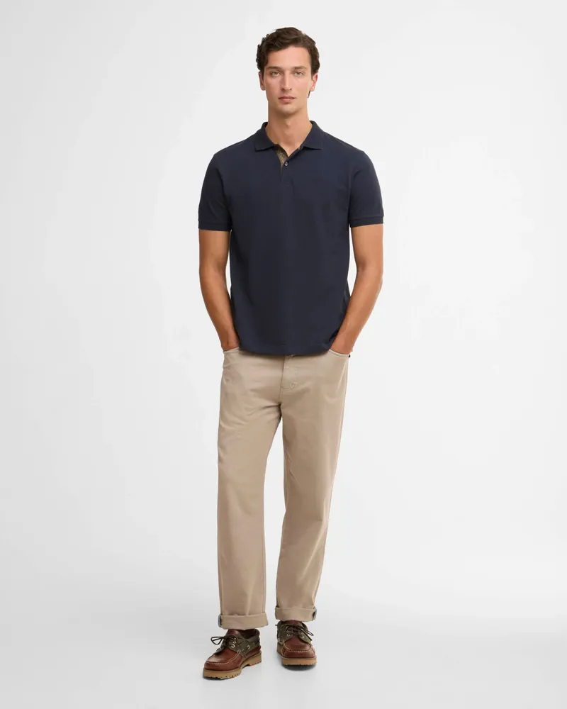  Barbour Men's Tailored Pima Cotton Polo New Navy-1