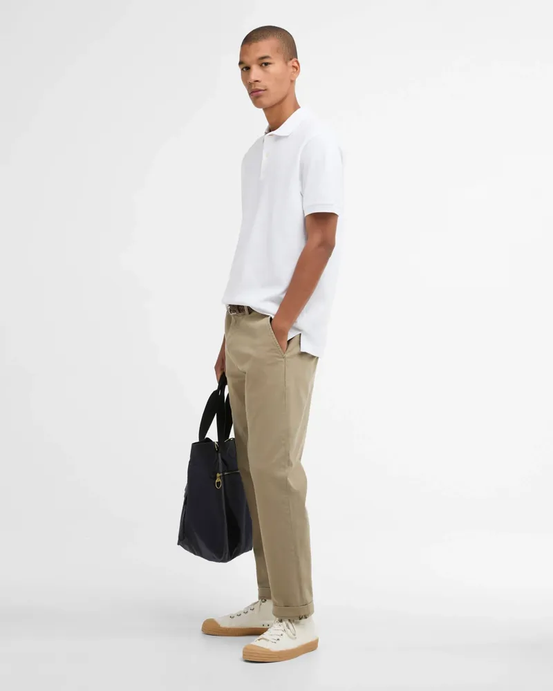 Barbour Men's Tailored Pima Cotton Polo White-1