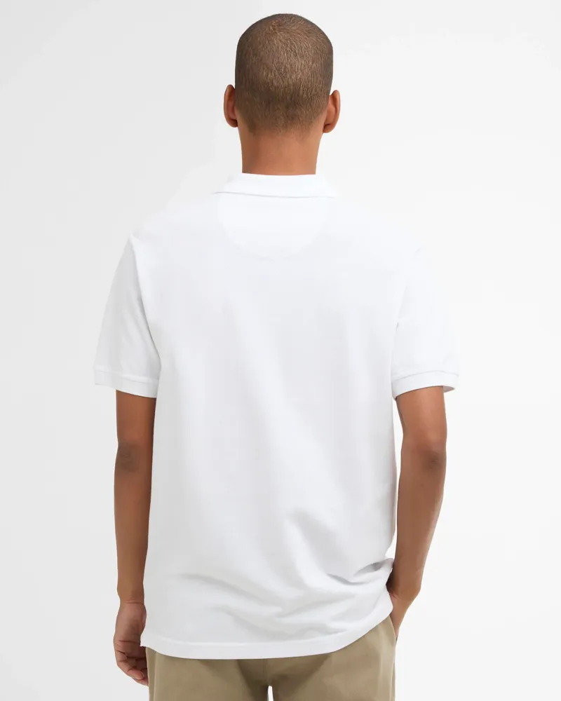 Barbour Men's Tailored Pima Cotton Polo White-2