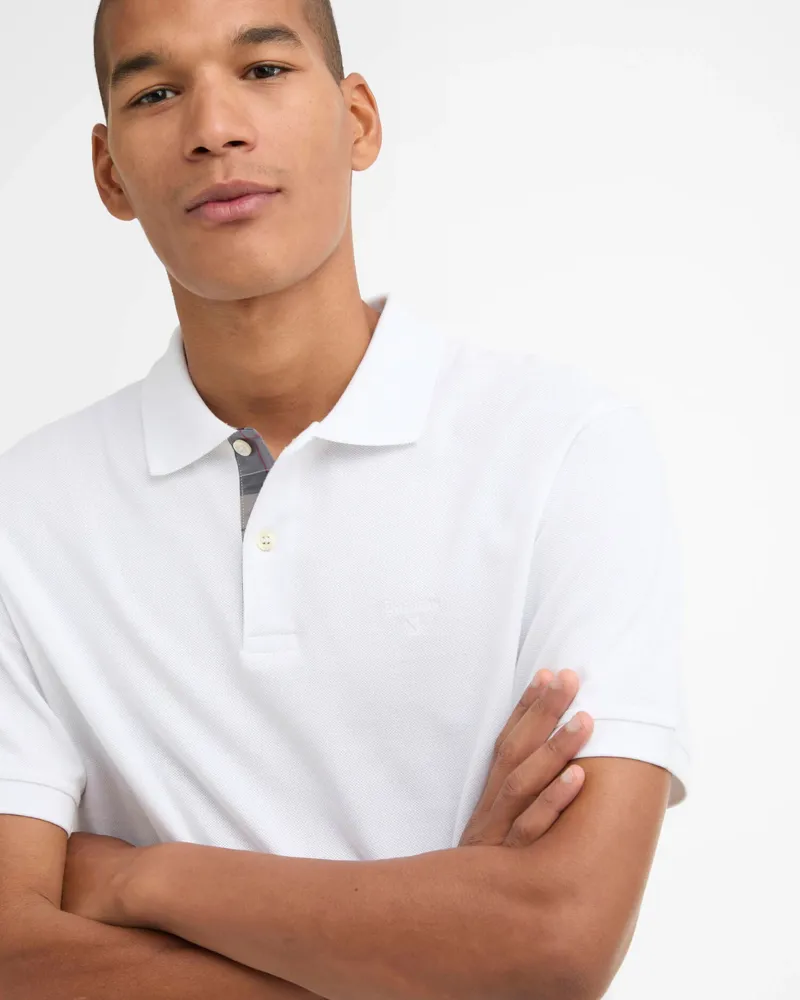 Barbour Men's Tailored Pima Cotton Polo White-3